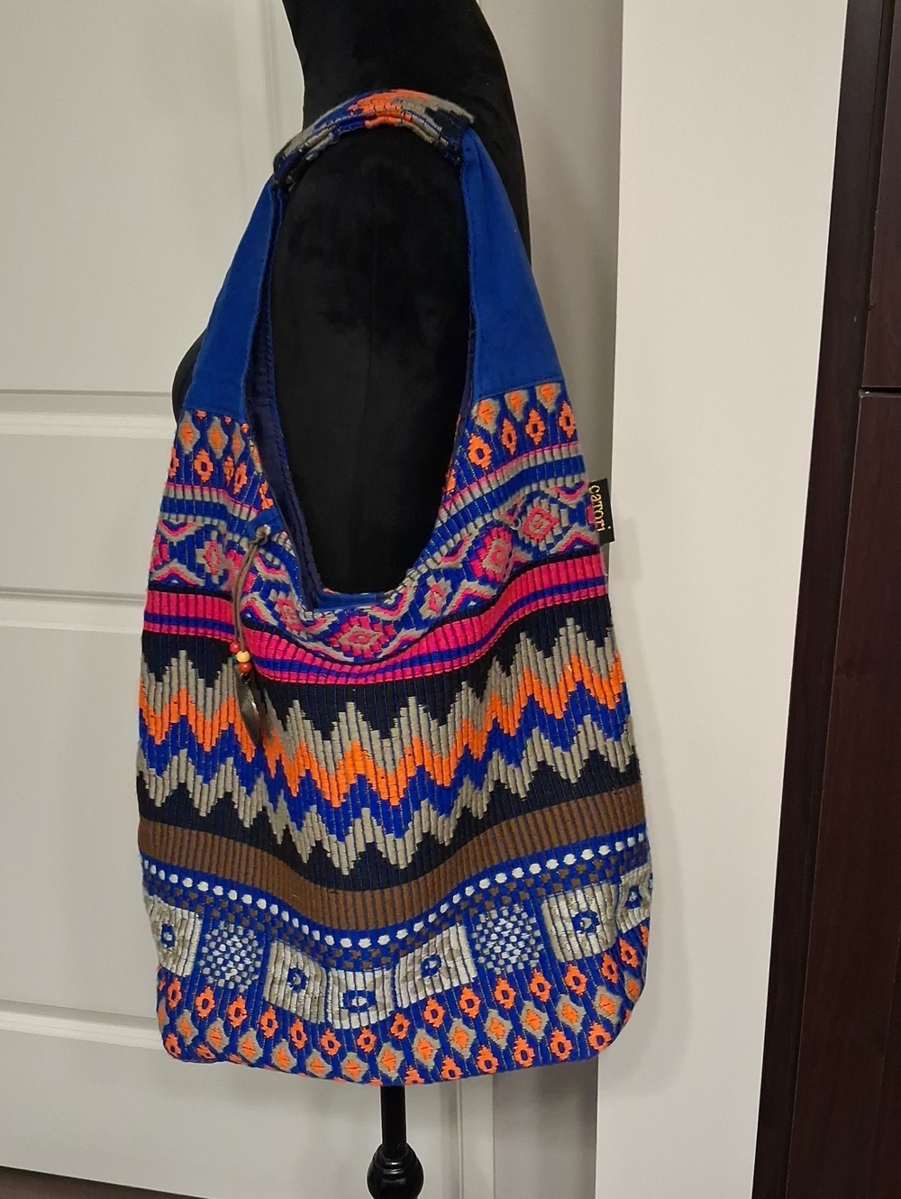 Catori Sun N Sand Multicolored Boho Tapestry Geo Hobo Bag